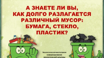 Раздельный сбор мусора и осознанное потребление